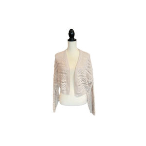 Women's MARINE LAYER Anacapa cardigan Beige Knit Shrug Sweater L. L12
